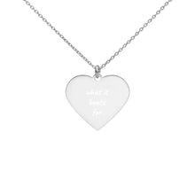 Load image into Gallery viewer, Engraved "What It Beats For" Heart Necklace