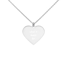 Load image into Gallery viewer, Engraved &quot;What It Beats For&quot; Heart Necklace

